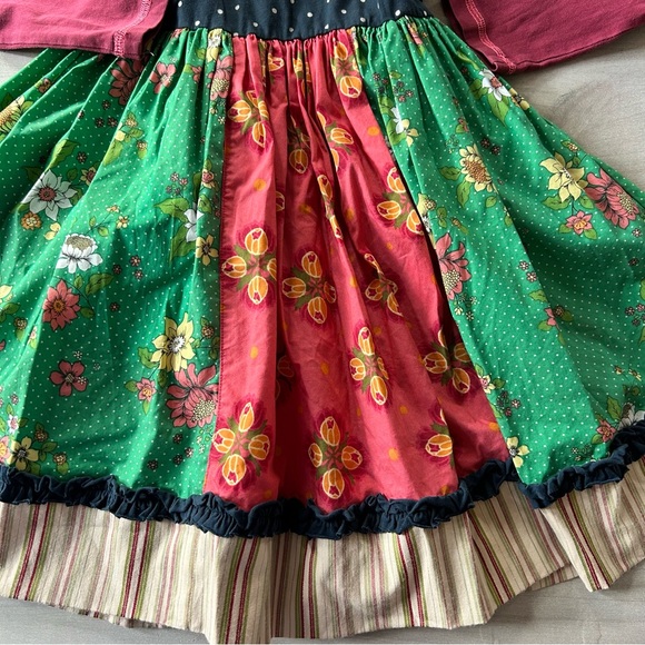 Matilda Jane Floral Tank Dress & Burgundy Shirt - Picture 4 of 4